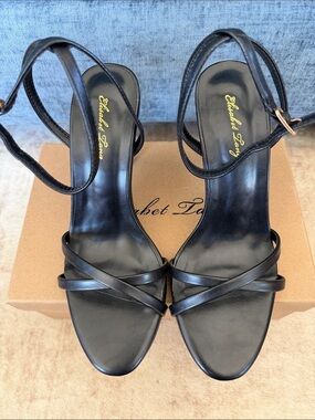 Elisabet Tang Women's 4 inch Strappy High Heel Sandals Size 6